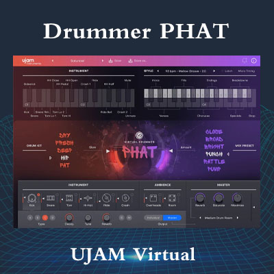 [虚拟鼓乐器]UJAM Virtual Drummer PHAT