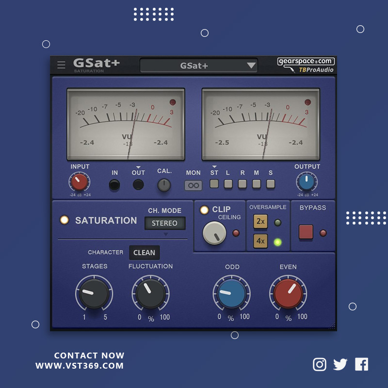 [饱和失真插件]TBProAudio GSat Plus