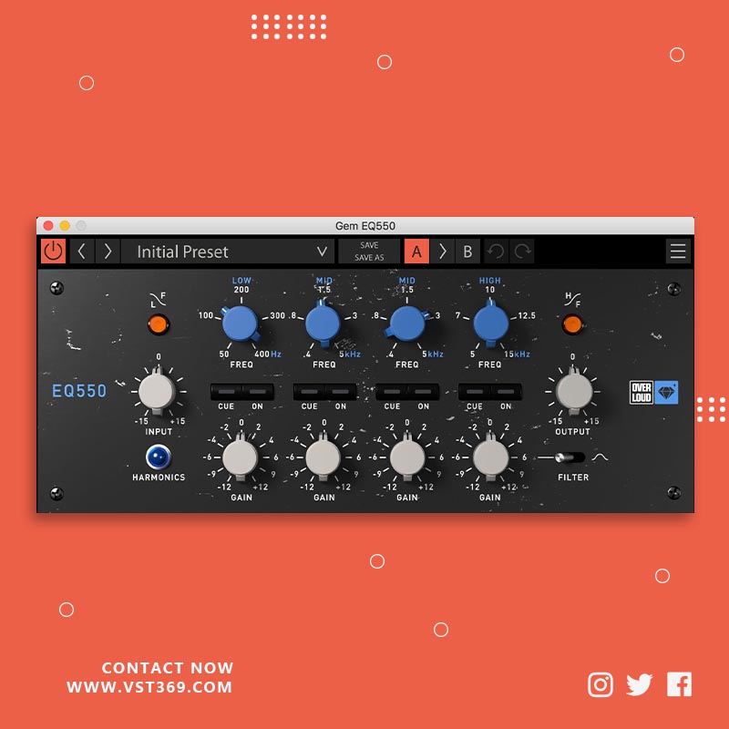 [EQ550均衡器]Overloud Gem EQ550 1.1.0