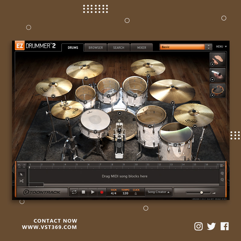 [EZ鼓音源插件] EZdrummer 3.0.6 含全套音源