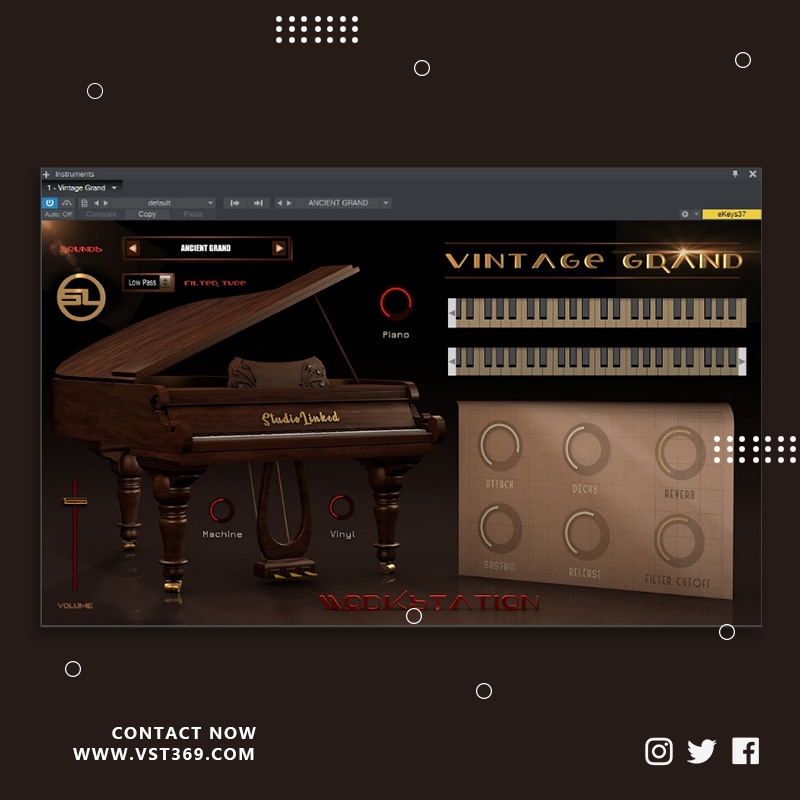 [虚拟钢琴插件]StudioLinked Vintage Grand 1.0.0