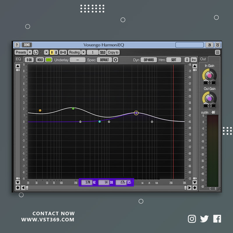 [音频均衡器]Voxengo HarmoniEQ 2.6.0