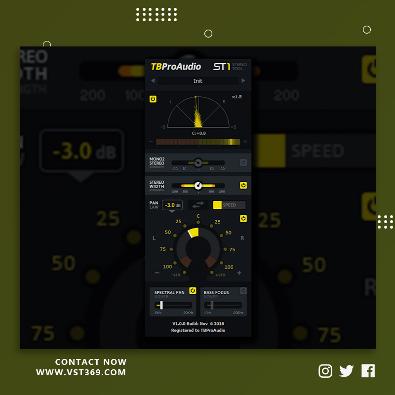 [立体声信号控制插件]TBProAudio ST1 V2 2.0.10