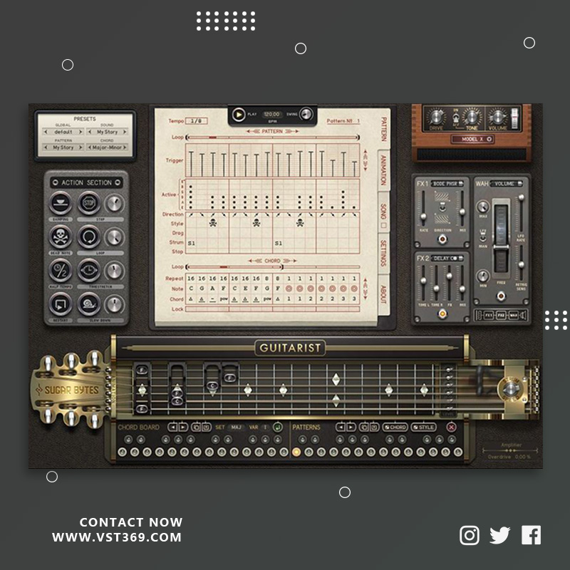 [虚拟节奏电吉他插件]Sugar Bytes Guitarist 1.0.4