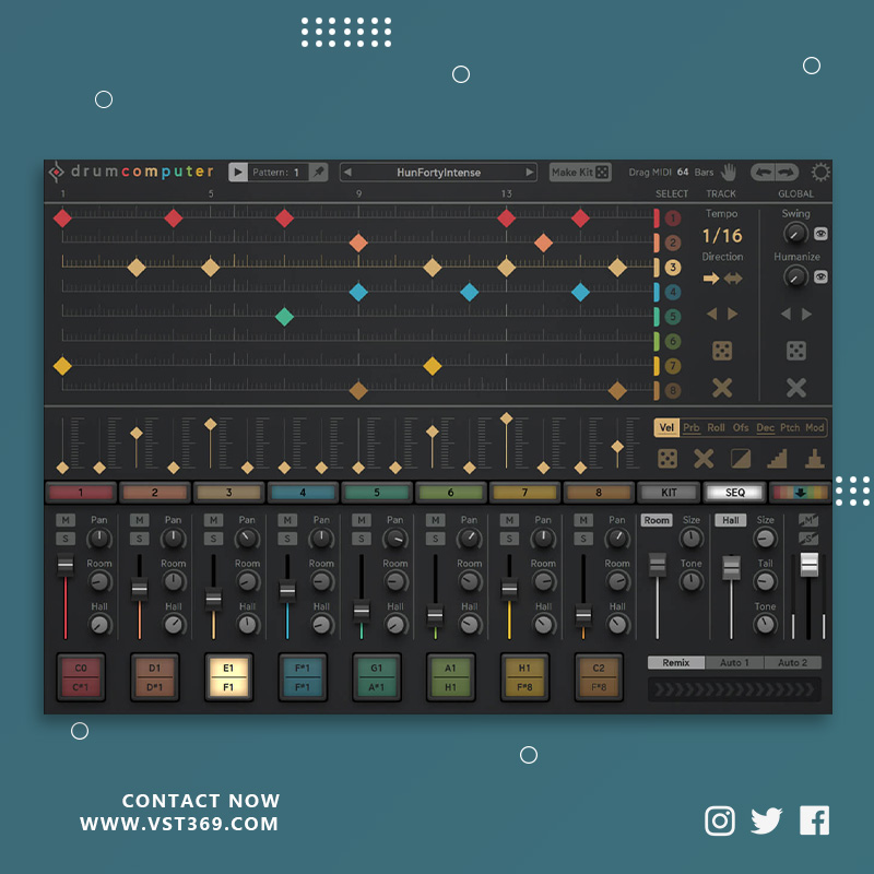 [鼓合成器]Sugar Bytes DrumComputer 1.1.0