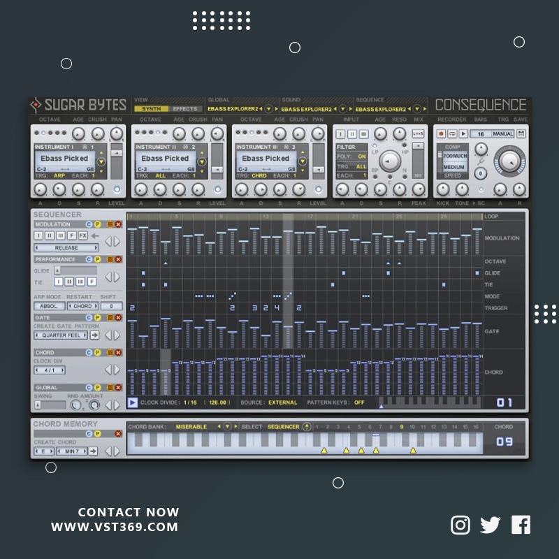 [和弦合成器]Sugar Bytes Consequence 1.5.6