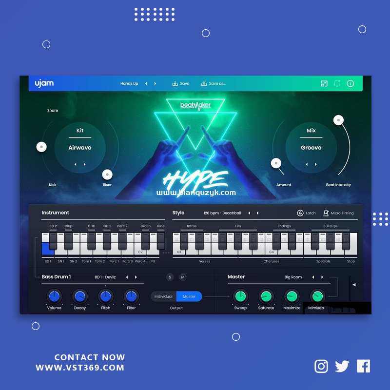 [虚拟乐器]UJAM Beatmaker HYPE 2.1.2