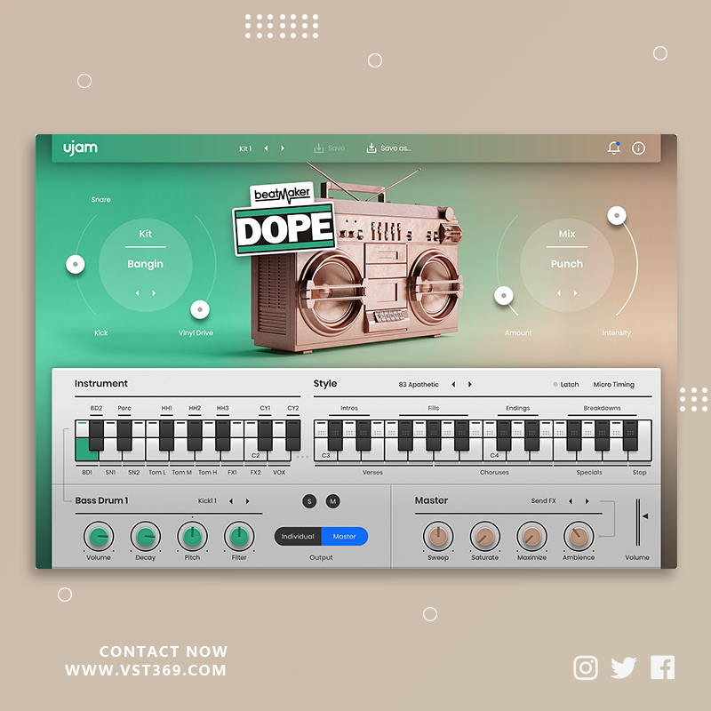 [街头嘻哈]UJAM Beatmaker DOPE 2.1.0