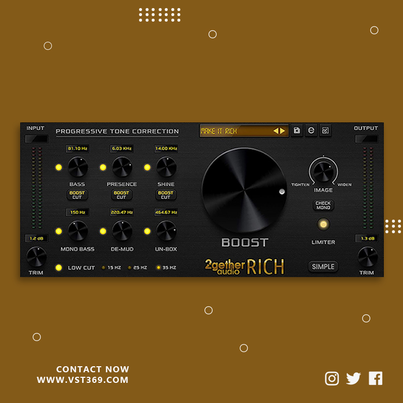 [母带处理插件] 2getheraudio RICH 1.0.4