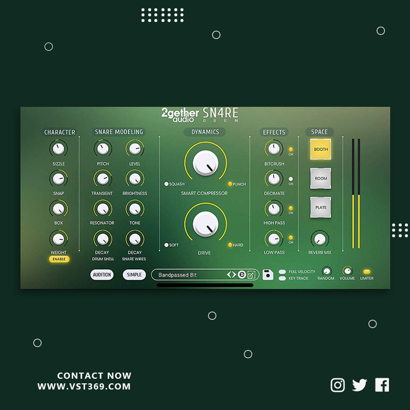 [电子军鼓音源插件] 2getheraudio SN4RE Drum  1.0.0