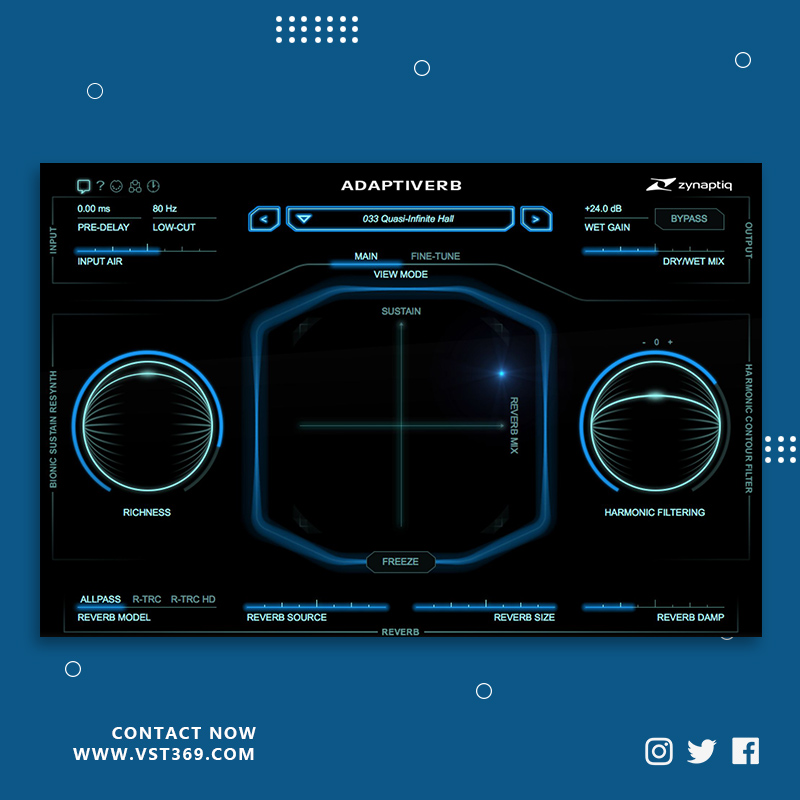 [无反射混响插件] Zynaptiq ADAPTIVERB  1.2.1