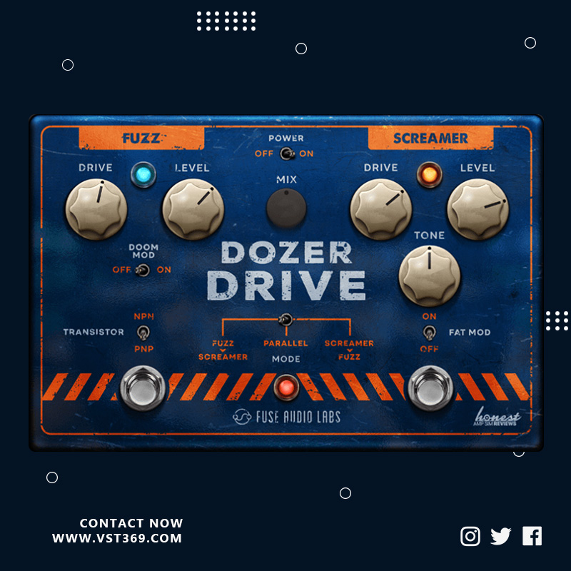 [吉他效果器] Fuse Audio Labs Dozer Drive 1.0.0