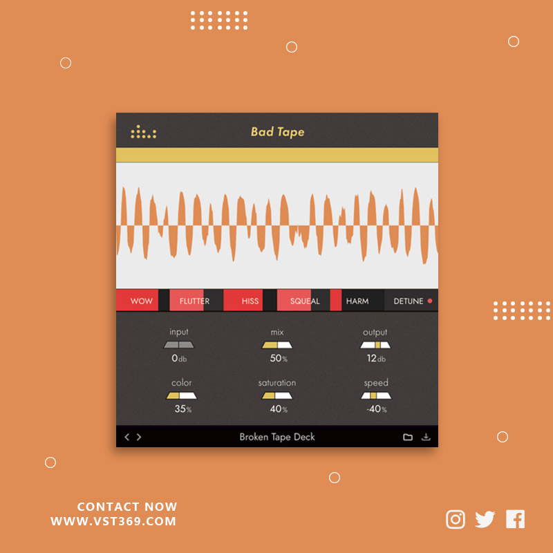 [磁带效果插件] Denise Audio Bad Tape 1.0.1