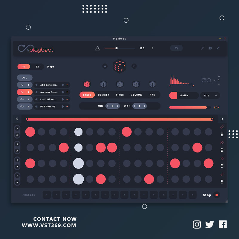 [创意乐句随机生成插件] Audiomodern Playbeat  2.3.3