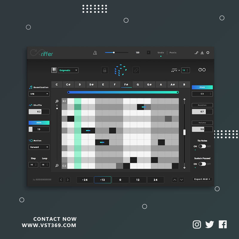 [智能MIDI工具] Audiomodern Riffer  3.0.0