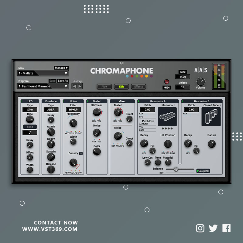 [物理建模声学共振合成器] AAS Applied Acoustics Systems – Chromaphone-3 2.2.2