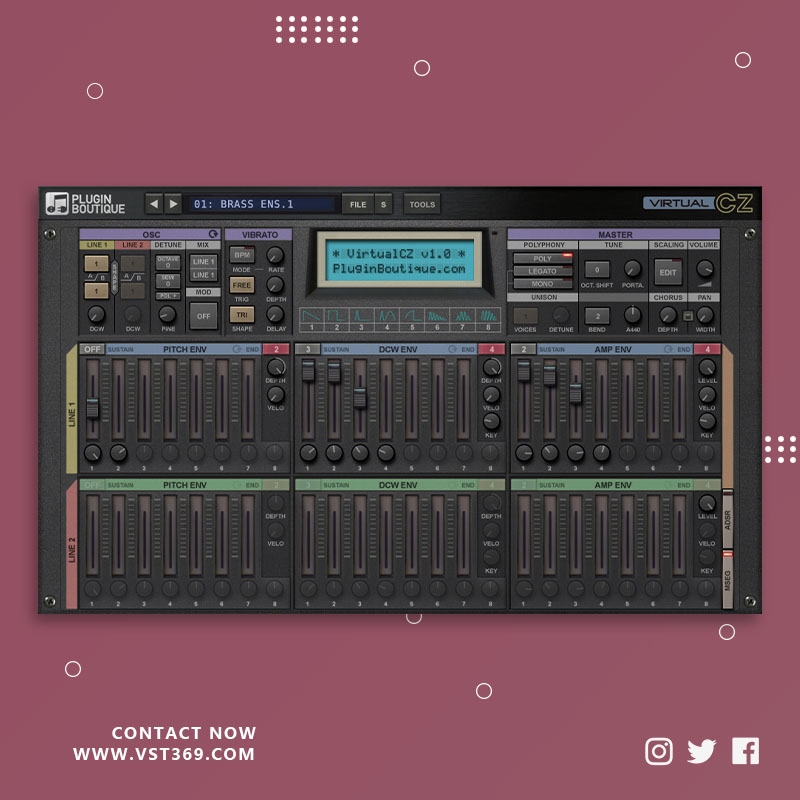 [经典复古合成器] Plugin Boutique VirtualCZ  1.3.0