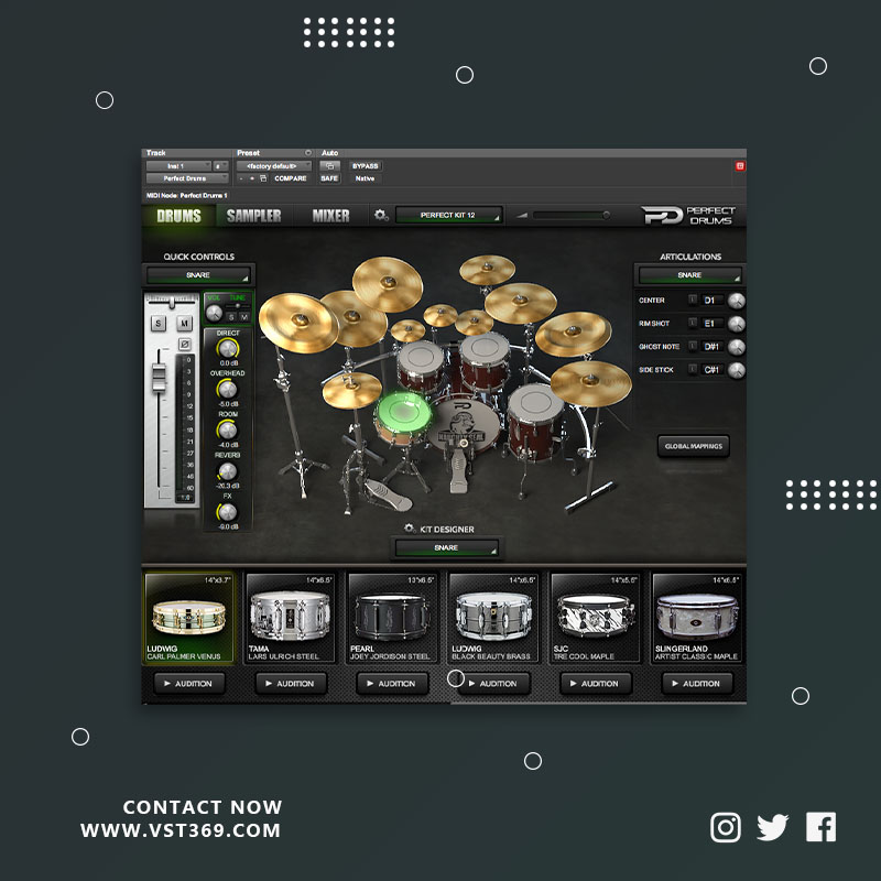 [Perfect Drums鼓拓展] Naughty Seal Audio Perfect Drums Factory Library  1.6.0