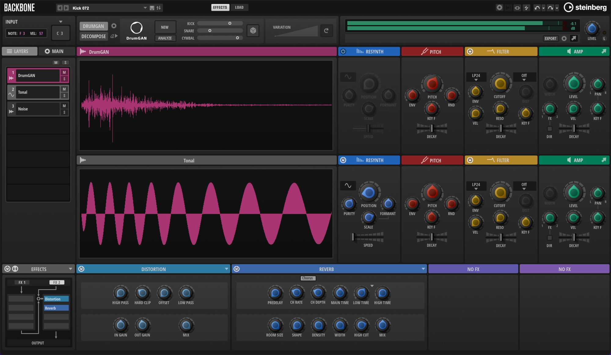【鼓合成器插件】Steinberg Backbone v1.5.0