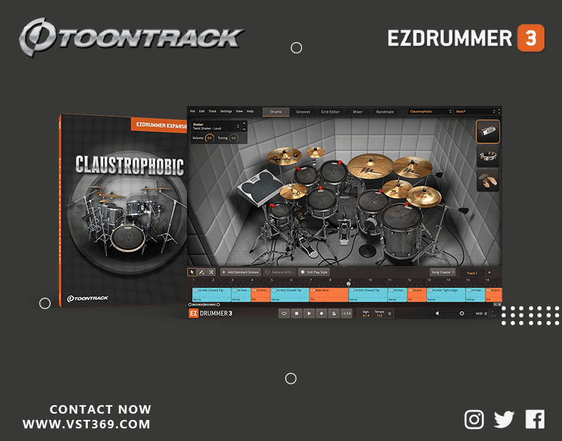 【EZ鼓音源】Claustrophobic 嘻哈R＆B曲风格架子鼓