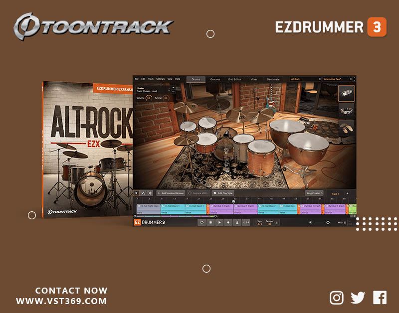 【EZ鼓音源】Alt-Rock 另类摇滚架子鼓