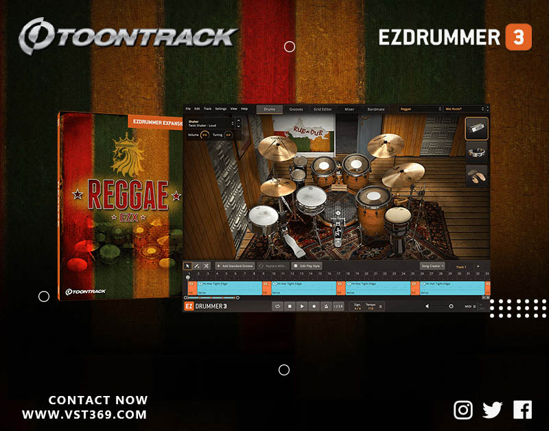 【EZ鼓音源】Reggae 雷鬼风格架子鼓