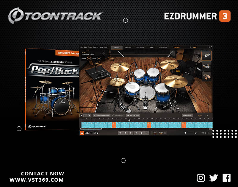 【EZ鼓音源】Pop Rock 流行摇滚风格架子鼓